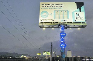 В Перу билборд дает воду